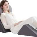 4PCS Orthopedic Bed Wedge Pillow Set for After Surgery, Memory Foam for Sleeping, Rotator Cuff Post Surgery, Sit Up Pillow for Shoulder and Back Support, Grey