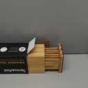 SpaceAid Bamboo Dresser Drawer Dividers 6 Pack, 4.65 High Adjustable 12.5-17 Drawer Organizers, Expandable Organization for Clothing, Clothes, Dressers, Natural