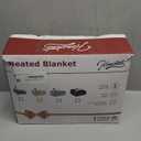 Homemate Electric Heated Blanket Twin - 62"x84" Heating Bed Blankets Throw with 10 Heating Levels 8 Hours Auto Off Fast Heating Over-Heated Protection Ultra Soft Warm Flannel ETL Certified Grey