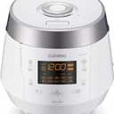 Cuckoo Heating Pressure Cooker & Warmer  12 built-in programs, Glutinous (white), Mixed, Brown, GABA rice, and more, 10 cups