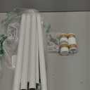 White Curtain Rods for Windows 48 to 84 Inch, 1" Boho Decorative Drapery Rod with Twine Wrapped End Cap Finials, Adjustable Vintage Rustic Farmhouse Window Treatment Rods, Easy Install (36''-88'' (1 Pack))