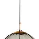 KCO Lighting Modern Large Globe Pendant Light Fixture Mid Century Smoke Grey Glass Pendant Light Vintage Hanging Lights Single Gold Globe Chandelier Kitchen Island Lighting (Smoke Gray-9.8)