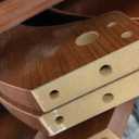 End Tables Living Room Set of 2,Cherry End Table with Charging Station,Side Table, Nightstand for Bedroom, 3 Tier End Table with Storage Shelf for Living Room(Cherry)