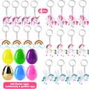 [ 6 Surprise Golden Eggs ] 100 Pack Prefilled Easter Eggs with Assorted Toys Inside, 100 Plastic Easter Eggs Fillers with Fidget Toys, Easter Basket Stuffers Easter Party Favors for Kids Boys Girls