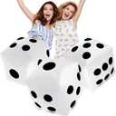 3 Pack Large Inflatable Dice Jumbo Giant Inflatable Dice for Indoor Outdoor Broad Game Ludo Pool Party Favor(20 Inch,White)