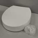 KOHLER 25876-0 Hyten 3" Height, Elevated Soft Close Round Toilet Seat, Contoured Seat with Grip-Tight Bumpers, Quick-Attach Hardware, White