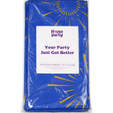 HOUSE OF PARTY Graduation Tablecloth 3PCS | 54"x108" Blue Congrats Grad Tablecloths | Grad Tablecloth Class of 2025 | Party Table Cover Fireworks Design for Table Decorations