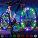 Activ Life 2-Tire Pack LED Bike Wheel Lights with Batteries Included, Get 100% Brighter and Visible from All Angles for Ultimate Safety and Style (Pastel)