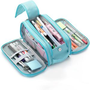 Mr. Pen - Large Capacity Pencil Case - Big Pencil Pouch - Pen Bag (Blue)