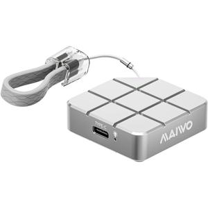 MAIWO 1TB Portable External Solid State Drive Build-in M.2 2230 PCIe NVMe SSD, USB C 3.2 Up to 1050MB/s, Mini Cute PSSD for iPhone 15 16 Pro Max MacBook Pro Air, Aluminum (Silver)