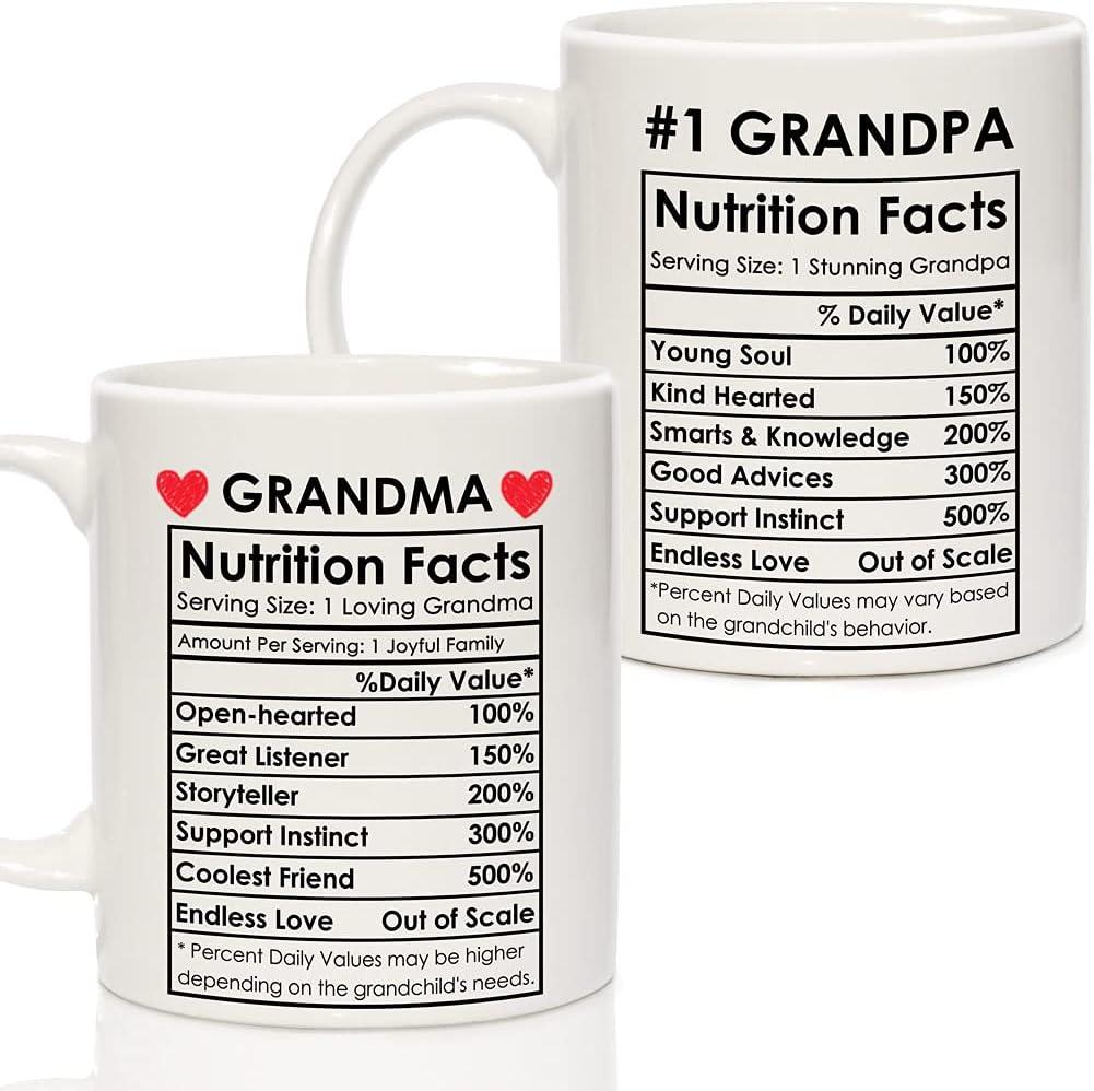 Breezy Valley Grandparents Gifts from Grandkids, Mothers Day Gifts for Grandma from Grandson Granddaughter - Best Fathers Day Gift for Grandfather, Happy Birthday Gift Grandparents Coffee Mug