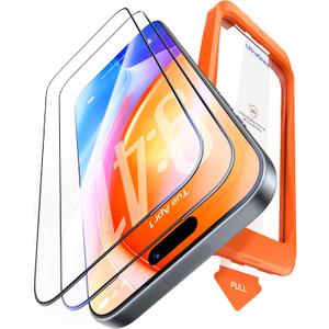 UltraGlass 9H+ Glass for iPhone 13 Pro Max Screen Protector (Military Grade Shatterproof & Longest Durable) Screen Protector 13 ProMax Tempered Glass, 2 Pack