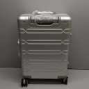 VentureVault All Aluminum Carry On Luggage 22x14x9 Airline ApprovedZipperless Luggage Premium Aluminum Suitcase Luggage, Hard Shell Carry On Luggage with Spinner Wheels (silver, 20inch)