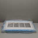 Vinyl Transom Household Window, 10" x 23" Double Pane Fixed Window with Grids and Tempered Glass for House, Garage (White)