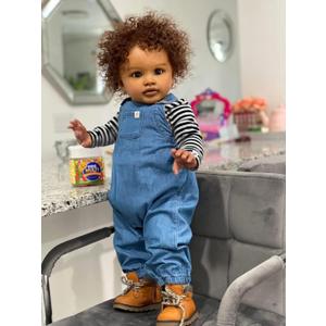 Anano Giant 26" Black Biracial Reborn Baby Boy Doll - Realistic Reborn Toddler Dolls with Dark Skin, Curly Rooted Hair Silicone Babies Best Gift for Kids 3+ (Classic)