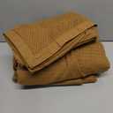 4-Piece Waffle Towels Set for Bathroom - Soft 100% Turkish Cotton Quick-Dry Lint-Free Waffle Weave Thin Bath and Hand Towels (Caramel, 2 Bath & 2 Hand Towel Set)