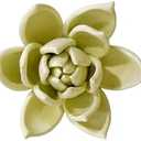 Bi-Sonic Lee Succulent Plant, 4.73" Handmade Ceramic Flower Wall Decoration, Hanging Sculpture, Home Decor (Yellow)