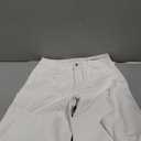 GRAPENT Barrel Jeans for Women Cropped Trendy High Waisted Baggy Side Seamed Casual Stretchy Denim Pants Wide Leg Jeans  Cream White, M, US Size 8 to 10