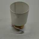 Simple Designs LT2073-GDW Mini Hammered Texture Gold Drip Table Lamp with White Shade