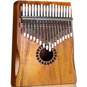 Kalimba Thumb Piano 17 Keys, Portable Mbira Finger Piano Gifts for Kids and Adults Beginners (Wood)