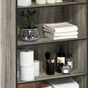 Furinno Pasir 4 Tier Open Shelf, French Oak Grey