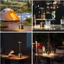 SAKRINGT Cordless Table Lamps Rechargeable,6000mAh Portable Battery Operated LED Table Light for Restaurant Outdoor 2 Pack Brown