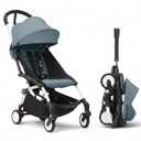 Stokke YOYO3 Travel Stroller from 6 Months, Easy Fold, White/Aqua
