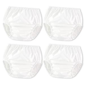 Joyo roy White Diaper Covers for Girls Toddler Swim Cloth Diaper Covers for Toddlers 4Pcs Plastic Underwear for Potty Training Clothing Cover Boys Leakproof Plastic Training Pants for Toddlers 3T-4T