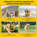 Indestructible Dog Ring Toy, Rubber Soft Dog Chew Toys, Small Medium Large Dogs Frisbee for Aggressive Chewers,Suitable for Tossing, Pulling Training-6.69in Flying Disc (1 Ring)