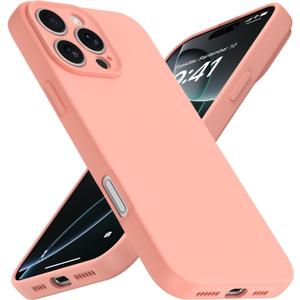 Compatible with iPhone 16 Pro Max Case, Liquid Silicone Upgrade [Camera Protection] [Soft Anti-Scratch Microfiber Lining] Shockproof Phone Case (Begonia, iPhone 16 Pro Max)