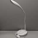 Bostitch Office KT-VLED1502-WHITE Gooseneck LED Desk Lamp with USB Charging Port, Dimmable, White