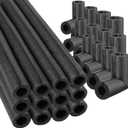 16 Pack Elbow Pipe Insulation Foam Tube Outdoor Wrap Black Pipe Covers Elbow Insulation Tubing Water Foam Covers for Outdoor Winter Irrigation, Sprinkler (1.5 Inch)