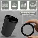 Microphone Cover and Retaining Ring for Shure SM7B, SM7A, SM7dB, MV7 Mic Pop Filter Windscreen Rerplacement - 2 Pack