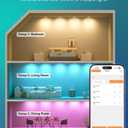 LED Recessed Lighting 6 inch/5 inch, Smart RGB Bluetooth Can Lights, 13W 1050LM, Color Changing, Retrofit Led Recessed Light Compatible with Alexa for Bedroom Living Room Kitchen, 6Pack