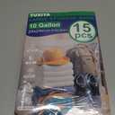 TUXIYA 15PACK 10 Gallon Extra Large Zipper Plastic Bags for Storage 24'' x 24'',Extra Large Clear Zipper Bags Reusable for Clothes, Home Moving, Travel, Camping, Thick 6 Mil