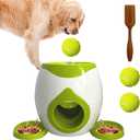 ABULL Interactive Dog Puzzle Toy - Drop The Ball to Get Treats, 2-in-1 Treat Dispenser & Slow Feeder for Healthy Eating, Keep Them Busy and Stop Boredom, Fun and Durable for All Breed (Green)