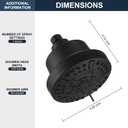 Matte Black Filtered Shower Head High Pressure 7 Modes Shower Heads with Filter for Hard Water Adjustable Replacement Remove Chlorine and Harmful Substances, ABS