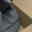 Comfort Spaces Charcoal Oversized King Quilt Set 120"x118" Bedspread Quilted Summer Lightweight Microfiber Bedding Coverlet with Double Sided Stitching Soft All Season Cozy 3 Piece with Matching Shams