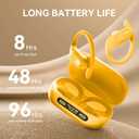 occiam Wireless Earbuds Bluetooth Headphones Ear Buds 96Hrs Playback Sport Over-Ear Waterproof Wireless Headphones Earphones with Earhooks ENC Mics Clear Call for Sport Running Workout (Yellow)