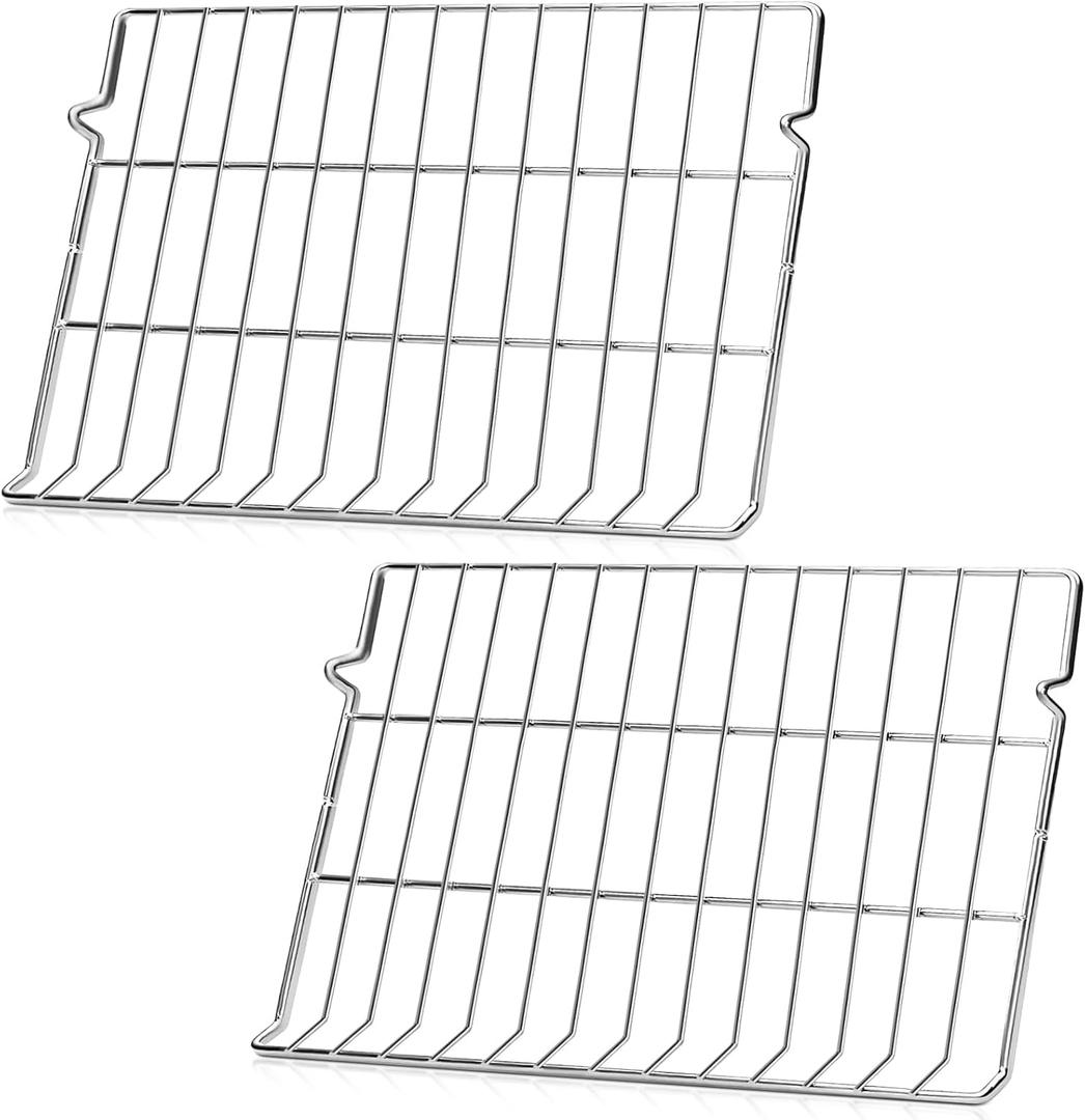 Upgraded MHL63411403 Oven Rack Replacement 24.6 x 16.2 304 Stainless Steel Range Shelf Compatible with LG Stove LDG4313ST LREL6323S Replaces MHL63411401 MHL63411402 MHL62112101, 2 Pack