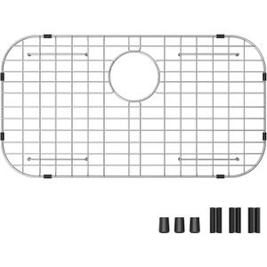 Sink Protector Grid 26-1/16" x 14-1/16", Rear Drain with Corner Radius 3-1/2", 304 Stainless Steel Material Rear Drain