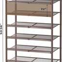 8Tier Metal Tall Shoe Rack,Large Shoe Rack for Closet,entryway,Garage, with Adjustable Flat or Angled Shelves, Hold 32-40 Pairs Shoes