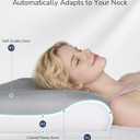 Mellow Sleep Pillow for Side & Back Sleepers - Cervical Neck Pillows for Neck Support & Shoulder Pain Relief, Ice Silk Pillowcase, Eco Friendly & Durable Material