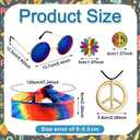 Kathfly 15 Pcs 60s 70s Outfits for Men Women Hippie Costume Set Hippie Shirt with Tassel Vest Wig and Headband for Cosplay