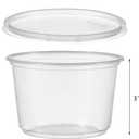 FULING [50 Set - 16 oz. Plastic Deli Disposable Food Storage Containers With Airtight Lids