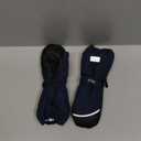 MCTi Kids Mittens Waterproof Winter Ski Warm Sherpa Lined Long Cuff with String (XX-Small, Blue)