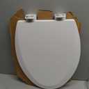 Bemis 1500EC 390 Lift-Off Wood Elongated Toilet Seat, Cotton White (Pack of 1)