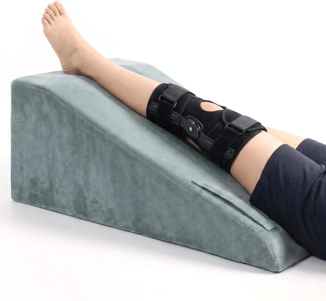 Leg Elevation Pillows for After Surgery, Memory Foam Knee Pillow for Knee Replacement Surgery, Leg Pillow Surgery Recovery Equipment for Sciatica Lower Back Hip Ankles, 29"x13''x9.8''