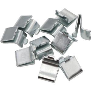 20 Pieces Adjustable Steel Pilaster Shelf Clips Support, Shelving Bracket Clips for Metal and Wood Shelves, Silver