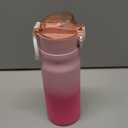 BJPKPK 18oz Insulated Water Bottle with Straw Stainless Steel Double Wall Water Bottles BPA Free Leak Proof Thermal Flask with Lockable Flip Lid and Soft Silicone Spout,Cherry Blossom